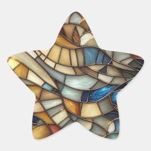Stained Glass Waves 星シール (正面)