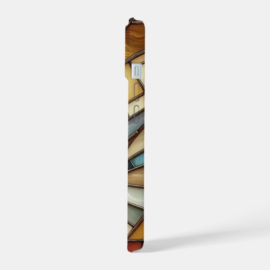 Stained Glass Waves iPhone 15ケース (左側面)