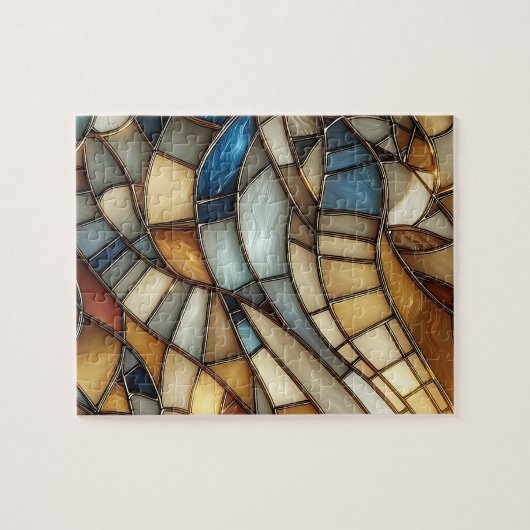 Stained Glass Waves Puzzle ジグソーパズル (横)