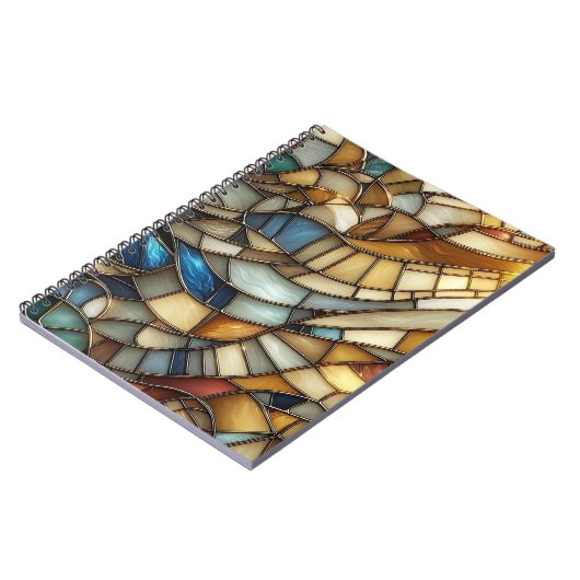 Stained Glass Waves Spiral Notebook ノートブック (左側)