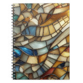 Stained Glass Waves Spiral Notebook ノートブック (正面)