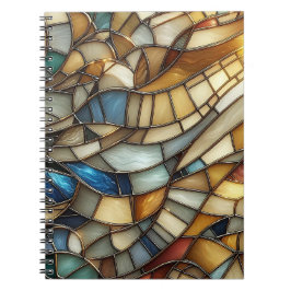 Stained Glass Waves Spiral Notebook ノートブック