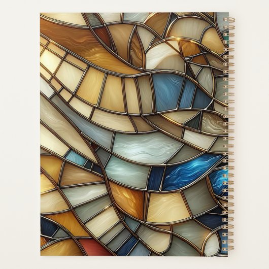 Stained Glass Waves Spiral Notebook プランナー手帳 (裏面)
