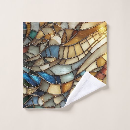 Stained Glass Waves Towel ウォッシュタオル (ウォッシュタオル)