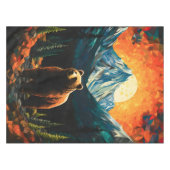 Stained Glass Wildlife Mountain Sunset Bear テーブルクロス (正面(横))