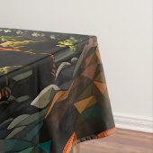 Stained Glass Wildlife Mountain Sunset Bear テーブルクロス (インサイチュ)