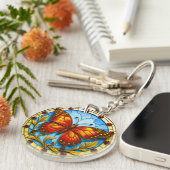 Stained glass window butterfly キーホルダー (正面右)