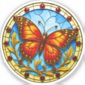 Stained glass window butterfly シール (正面)