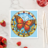 Stained glass window butterfly スタンダードランチョンナプキン (インサイチュ)