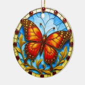Stained glass window butterfly セラミックオーナメント (左)
