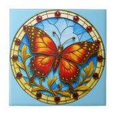 Stained glass window butterfly タイル (正面)