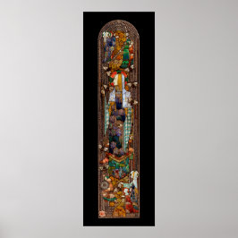 Stained Glass Window Design of St. Gobnait ポスター