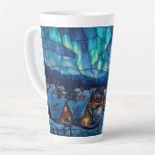 Stained Glass Winter Village カフェラテマグ (左アングル)