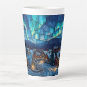 Stained Glass Winter Village カフェラテマグ (正面)