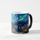 Stained Glass Winter Village モーフィングマグカップ (正面右)