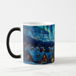 Stained Glass Winter Village モーフィングマグカップ