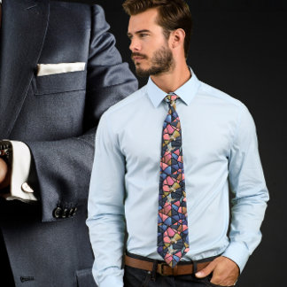 Stained glass with holy spirit dove Neck Tie ネクタイ