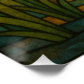 Stained Glass Wood Duck ポスター (コーナー)