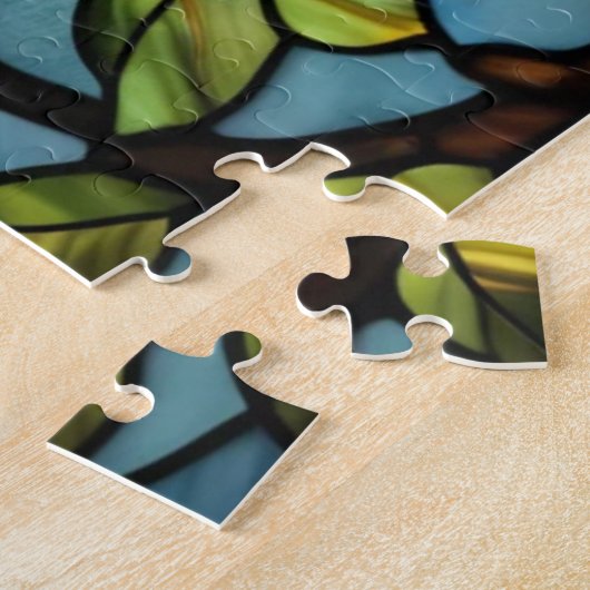 Stained Grass Owl Jigsaw Puzzle ジグソーパズル (側面)