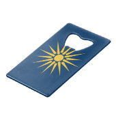 Stainless Steel Bottle Opener flag of Macedonia クレジットカード栓抜き (裏面アングル)