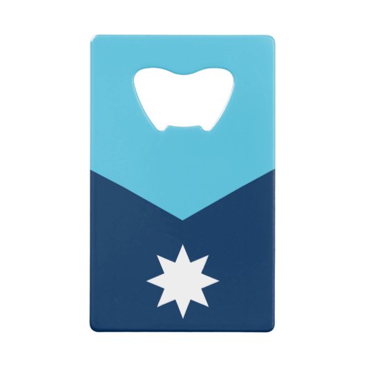 Stainless Steel Bottle Opener flag of Minnesota クレジットカード栓抜き (正面)