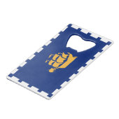 Stainless Steel Bottle Opener flag of Quebec City クレジットカード栓抜き (正面アングル)