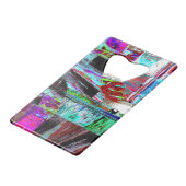 Stainless Steel Bottle Opener – Neon Pulse クレジットカード栓抜き (正面アングル)