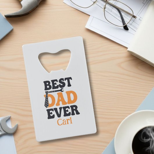 Stainless Steel Bottle Opener - Personalized Dad クレジットカード栓抜き