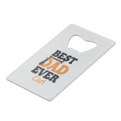 Stainless Steel Bottle Opener - Personalized Dad クレジットカード栓抜き (正面アングル)