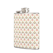 Stainless steel flask with a pattern  フラスク (左)