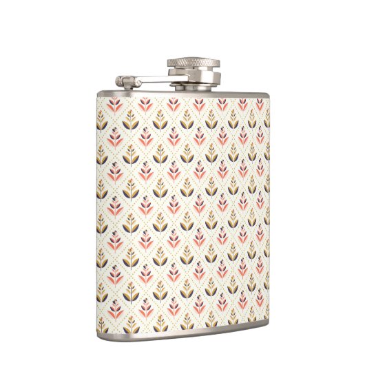 Stainless steel flask with a pattern  フラスク (右)