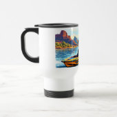 Stainless Steel Travel Mug Boating Dog Image トラベルマグ (左)