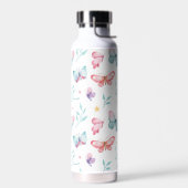 stainless steel water bottle with butterflies ウォーターボトル (左面)