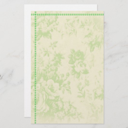 staionary花柄 便箋 (正面/裏面)