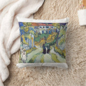 Stairway at Auvers 1890 by Vincent van Gogh クッション (ブランケット)