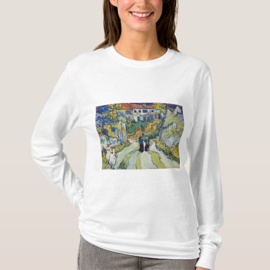 Stairway at Auvers 1890 by Vincent van Gogh Tシャツ (正面)