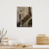 Stairway in Assisi ポスター (キッチン)