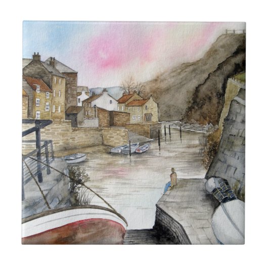 Staites, North Yorkshire, England Water color タイル (正面)
