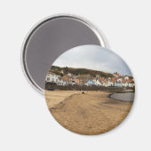 Staithes Harbour Beach and Village Front マグネット (正面/裏面)