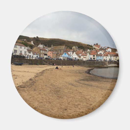 Staithes Harbour Beach and Village Front マグネット (正面)