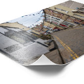 Staithes High Street Cobbled Road フォトプリント (角)
