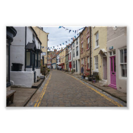 Staithes High Street Cobbled Road フォトプリント