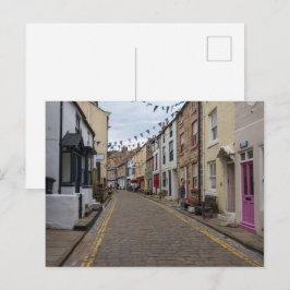 Staithes High Street Cobbled Road ポストカード