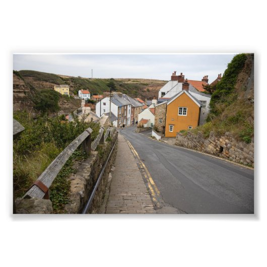 Staithes Village High Street フォトプリント (正面)