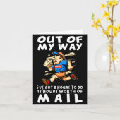 Stal Worker Funny Delivery Mailman  カード (黄色い花)