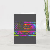 Stal Worker Tie Dye Proud Mail Carrier Mail Lady P カード (正面)