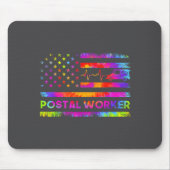 Stal Worker Tie Dye Proud Mail Carrier Mail Lady P マウスパッド (正面)
