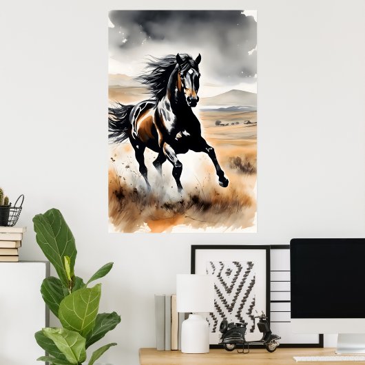 Stallion in Full Stride ポスター (ホームオフィス)