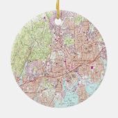 StamfordコネチカットMap (1987年) セラミックオーナメント (裏面)