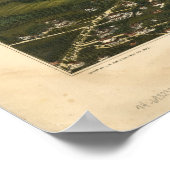 Stamford Connecticut 1883 Antique Panoramic Map ポスター (角)